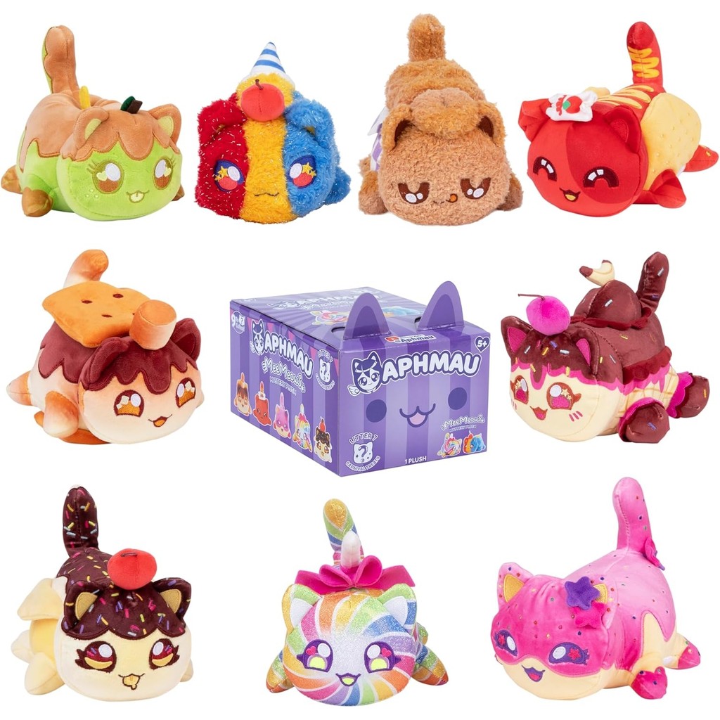 Aphmau MeeMeow Plush Series 8 - Blind Box Elemental Themed, 8 ของสะสมที่ไม่ซ้ําใคร, ของขวัญ YouTube Merch