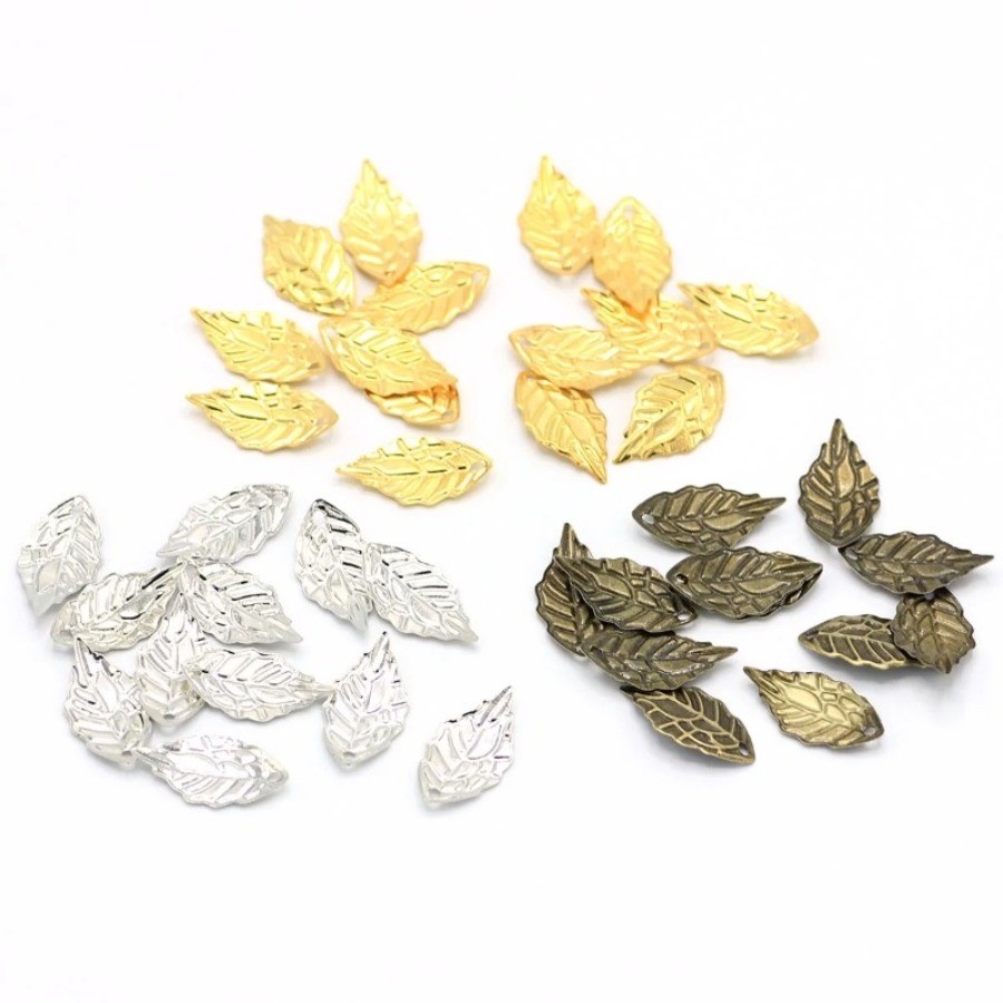 จี้สร้อยคอยอดน่ารัก วัสดุใบไม้สำหรับงานDIY