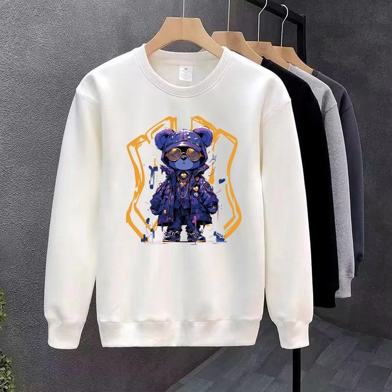 Top Huamian ins2025NEW เสื้อกันหนาวฤดูใบไม้ร่วงฤดูหนาวนักเรียนรอบคอ 23 หลวม 2025new ผู้ชายผู้หญิงคู่