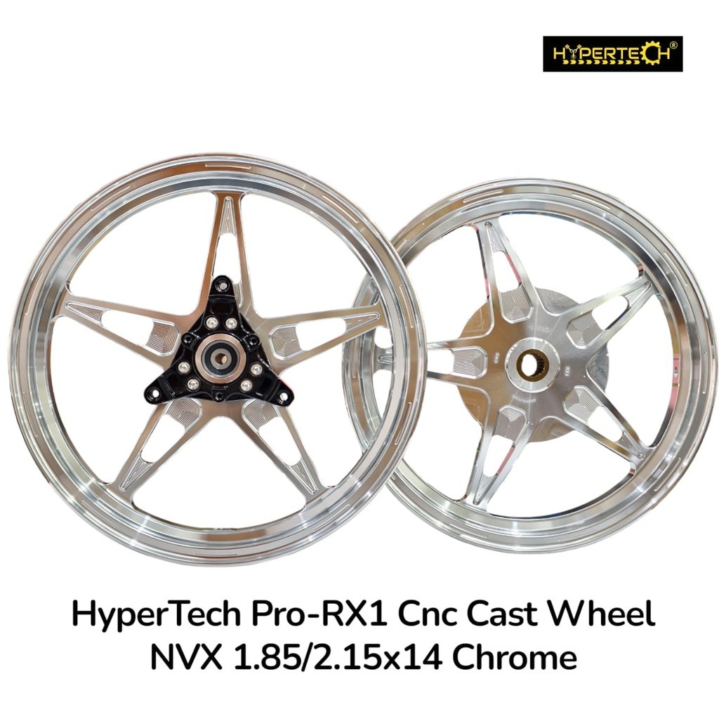 HYPERTECH PRO-RX1 CNC CAST WHEEL NVX V1 & V2 1.85/2.15x14" Vario 125/150 1.85/2.15x14" vành thể thao