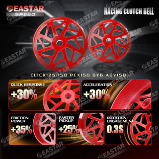 เฉพาะกระโหลกครัช Lead Giorno Click125/150 Pcx150 Adv150 Gy6 กระดิ่งคลัชซิ่ง / ฝาครอบคลัช สไตล์แกะสลัก (สีแดง)