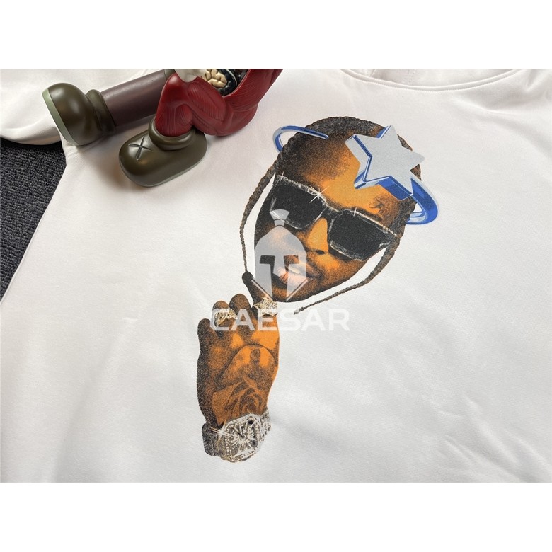 เสื้อกันหนาวฮู้ดดี้ collaboration VLONE x Pop Smoke แบบ HALO Portrait