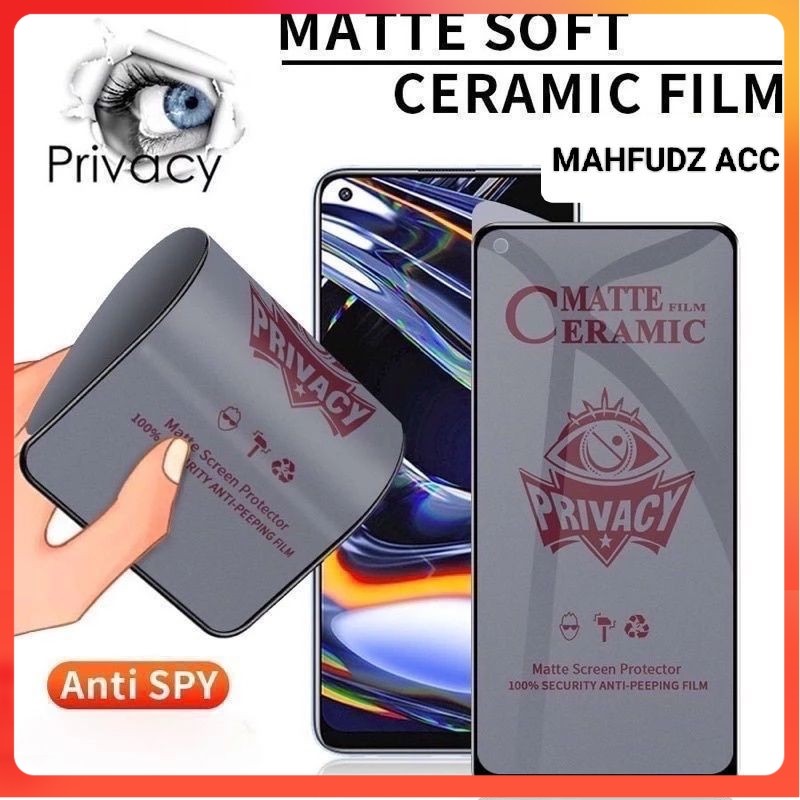 ฟิล์มกระจกนิรภัย PRIVACY SAMSUNG A02/M02/A03/A03 CORE ANTI SPY CERAMIC - NA