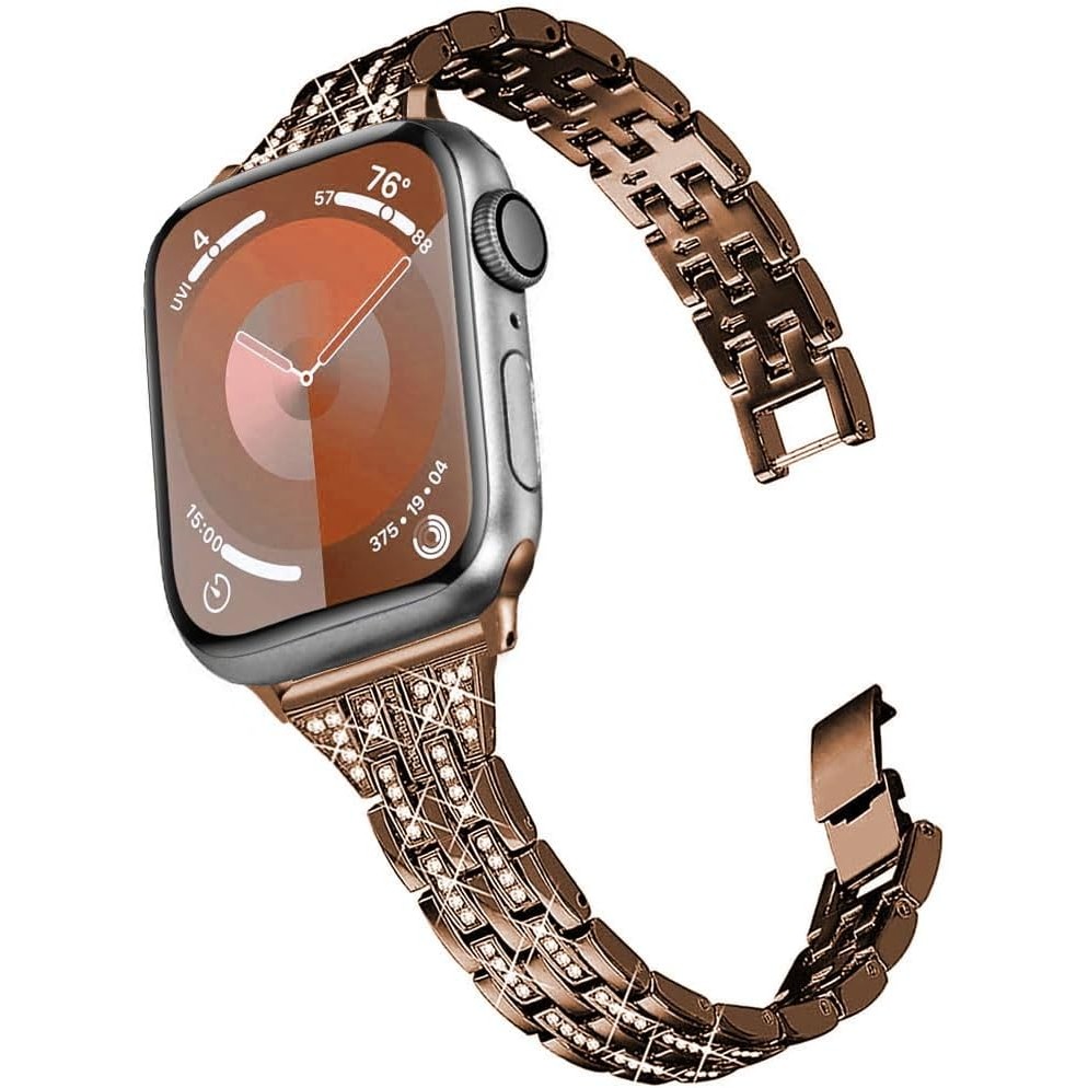 Bands ใช้งานร่วมกับ Apple Watch 49 มม.46 มม.42 มม.45 มม.41 มม.44 มม.40 มม.38 มม., Bling Rhinestone เ