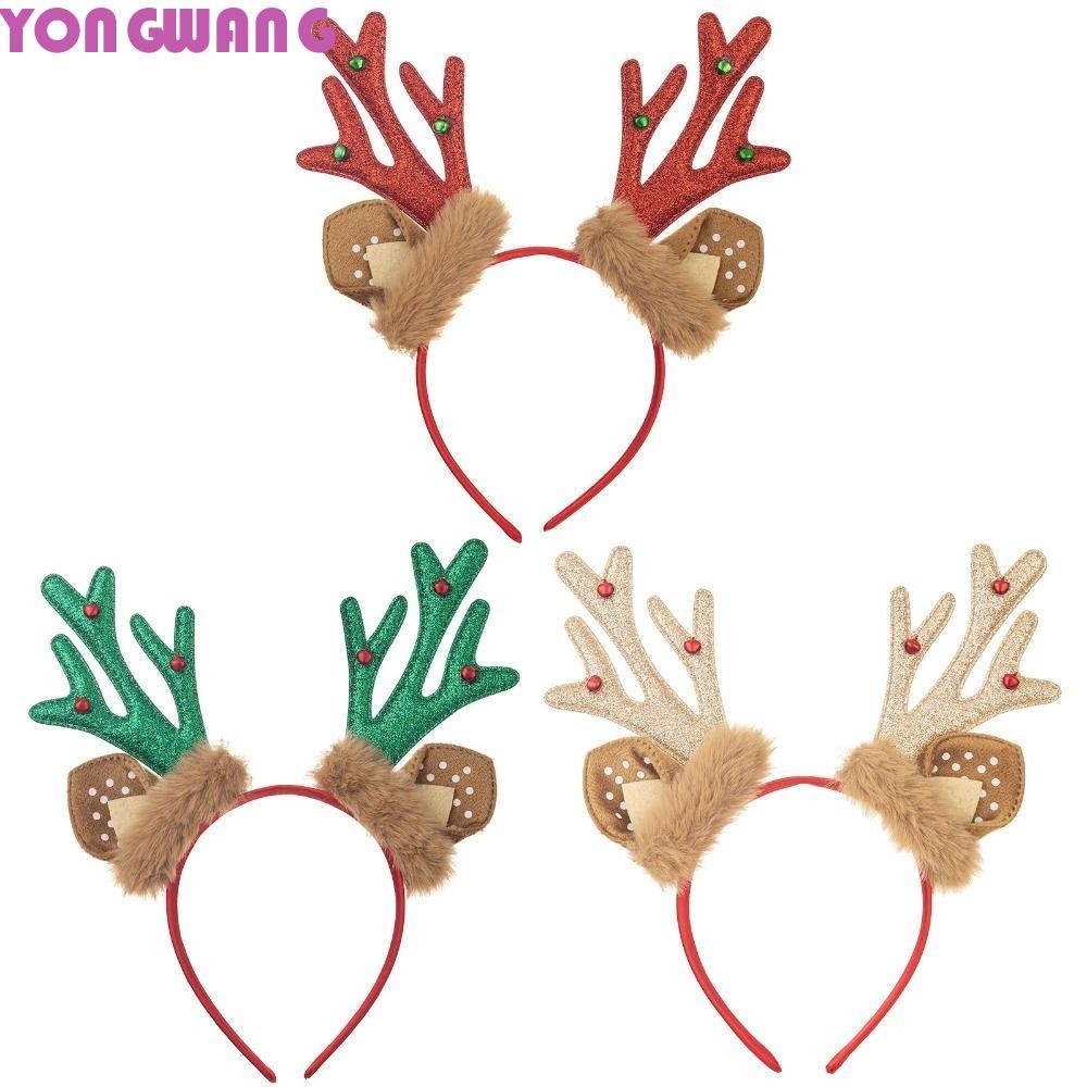 YONGWANG66HR 2/3 ชิ้นแถบคาดศีรษะคริสต์มาส, Creative น่ารักกวาง Headbands, ประณีตตลกคอสเพลย์ตกแต่ง An