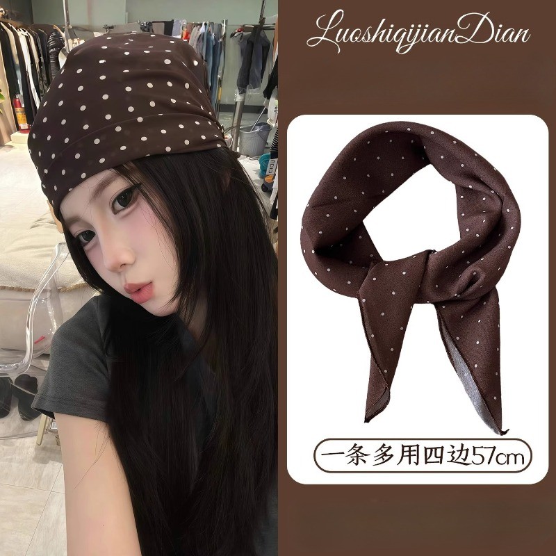 American Street Style Headscarf Female Retro Hot Girl Headscarf Accessories - รูปที่ 6