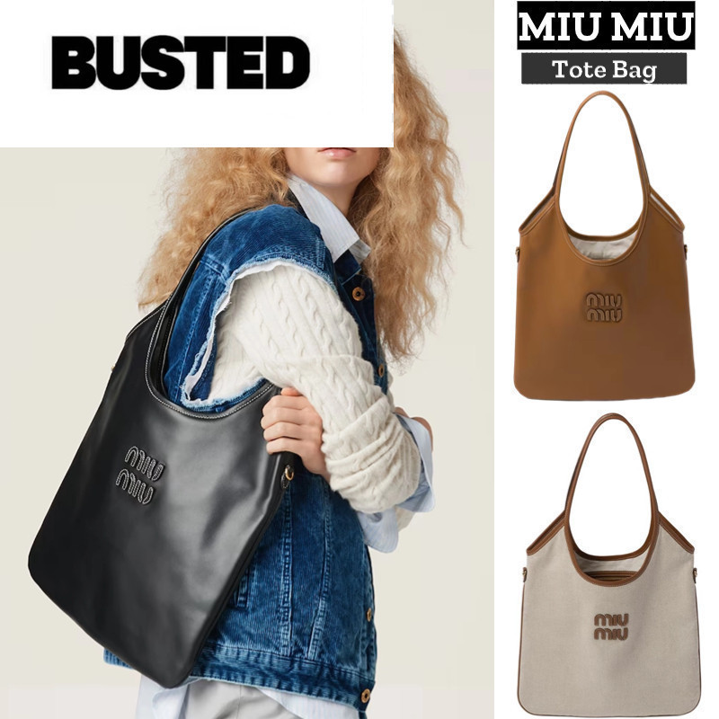 มิว มิว Miu Miu Tote Bag กระเป๋าโท้ทผู้หญิง Women's 5BG231