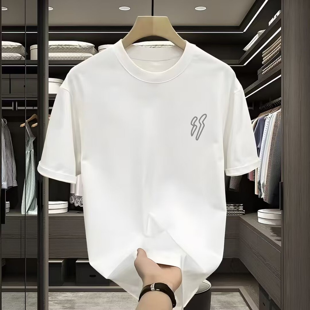 2025 NEW 20252025 New Heavyweight Pure Cotton Short Sleeve T-Shirt for Youth Men and Women Summer In