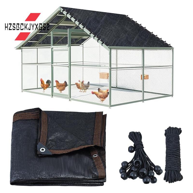 Hzsbckjyxgs2Chicken Run Cover 11.5 x 6.6 FT กรงไก่ 20 ชิ้น Ball Bungees สายไฟสําหรับสวนกลางแจ้ง Pati