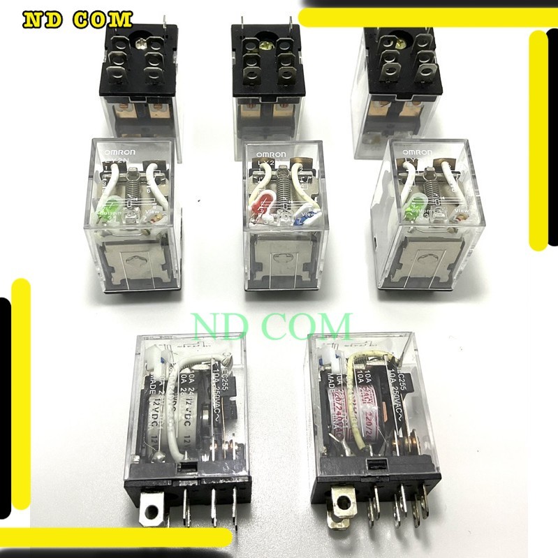 รีเลย์ LY2N OMRON 12VDC,24VDC,24VAC,110VAC,220VAC สินค้าพร้อมส่ง ถูกมาก