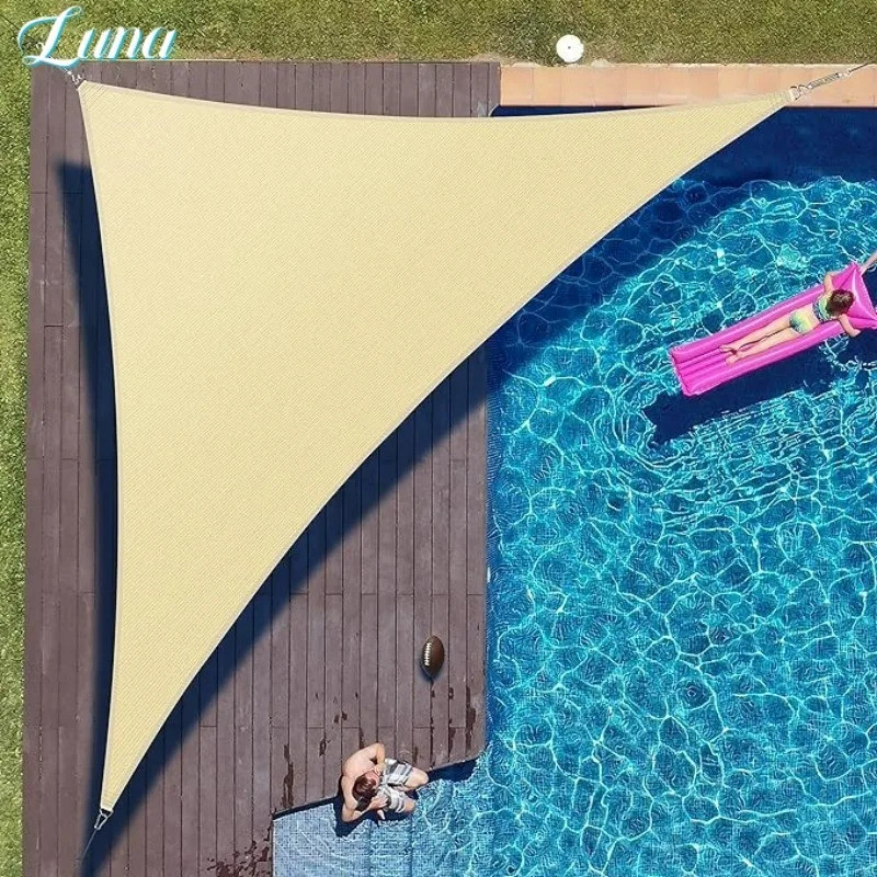 ขวาสามเหลี่ยม Sun Shade Sails Patio Sunshade สุทธิ Garden Canopy Shade สําหรับกลางแจ้ง Backyard Porc