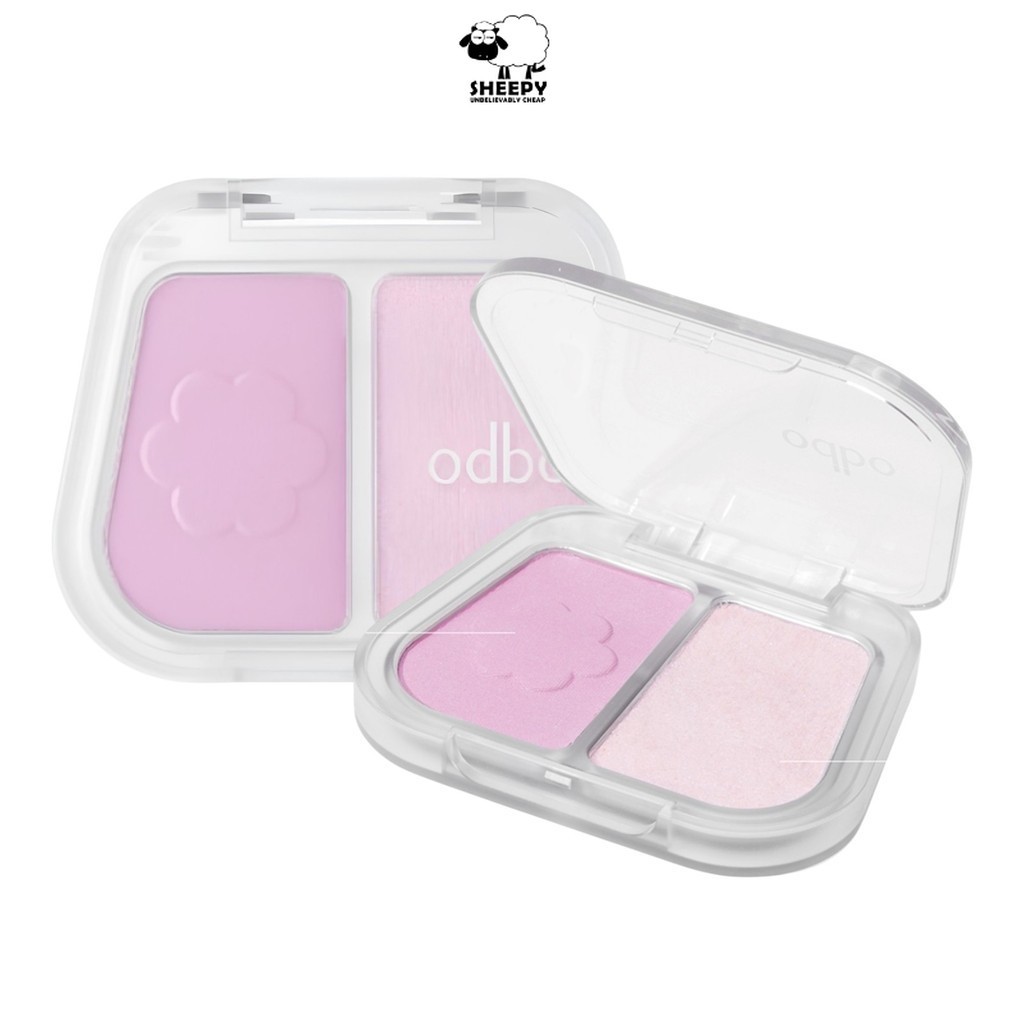odbo Duo Fuse Blush & Highlight บลัชออน & ไฮไลท์เตอร์ เนื้อละเอียด เนียนนุ่ม (OD1333)