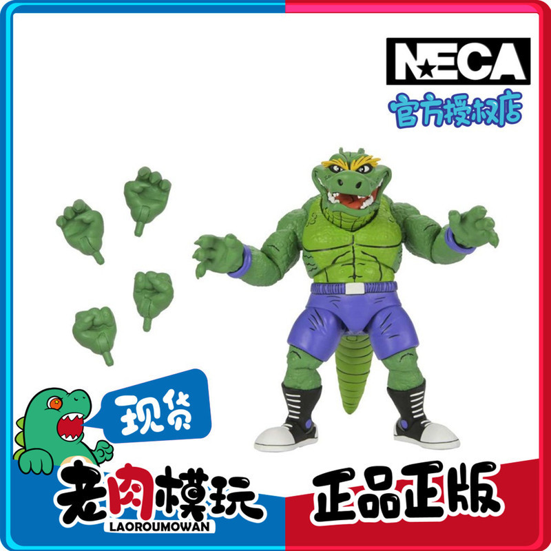 [คลังสินค้าพร้อม] ของแท้ NECA 54465 Ninja Turtles Wrestling Crocodile Head Joint Action Figure