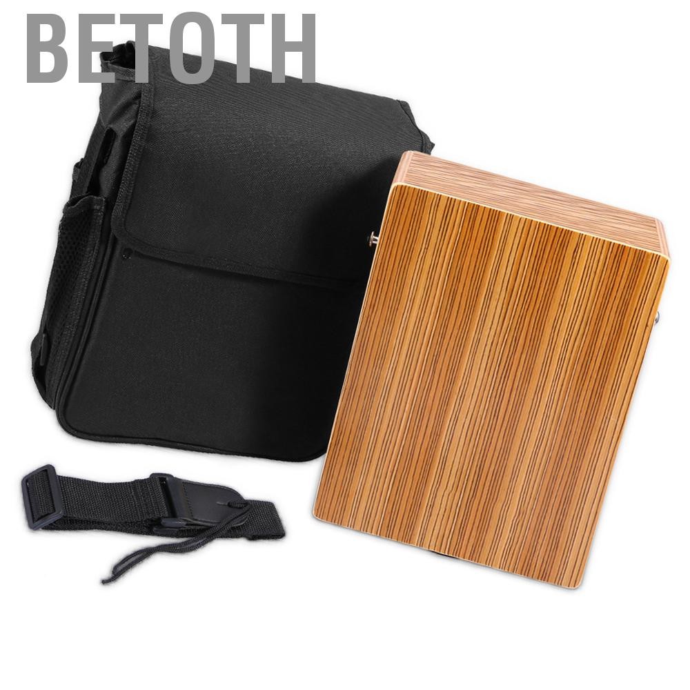 Betoth Betoth Summina Portable Travelling Cajon Box Drum Flat Hand Wooded เครื่องดนตรีเพอร์คัชชันพร้