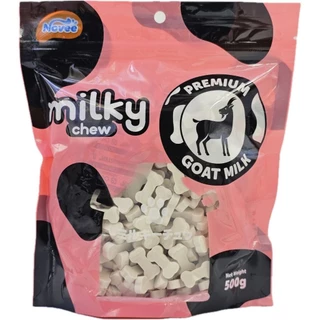 Goat Milk สติ๊กนมแพะ (มิลล์กี้ ชิว โกท มิลค์) ขนาด 500 กรัม สำหรับน้องหมาทุกสายพันธุ์
