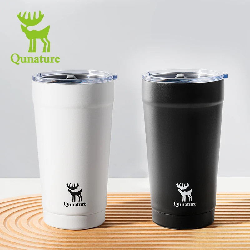Quature ฤดูหนาว Thermos ถ้วยกาแฟ 304 สแตนเลสกลางแจ้งแบบพกพาจักรยานถ้วยน้ําผู้ชายผู้หญิงขี่จักรยานกาต