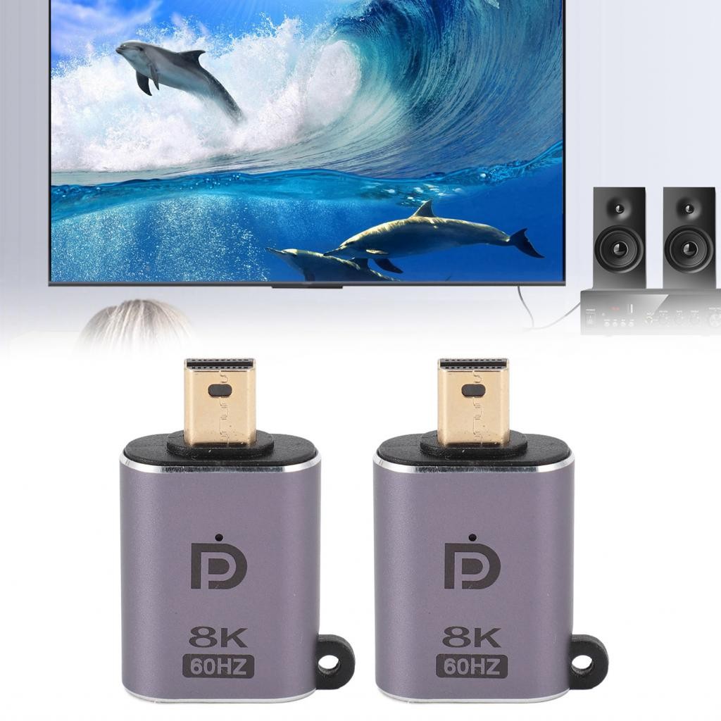 Stylish365 GOWENIC อะแดปเตอร์ DisplayPort ชายหญิง 8K 60Hz 4K 144Hz Mini 1.4 Converter 32.4Gbps Bandw