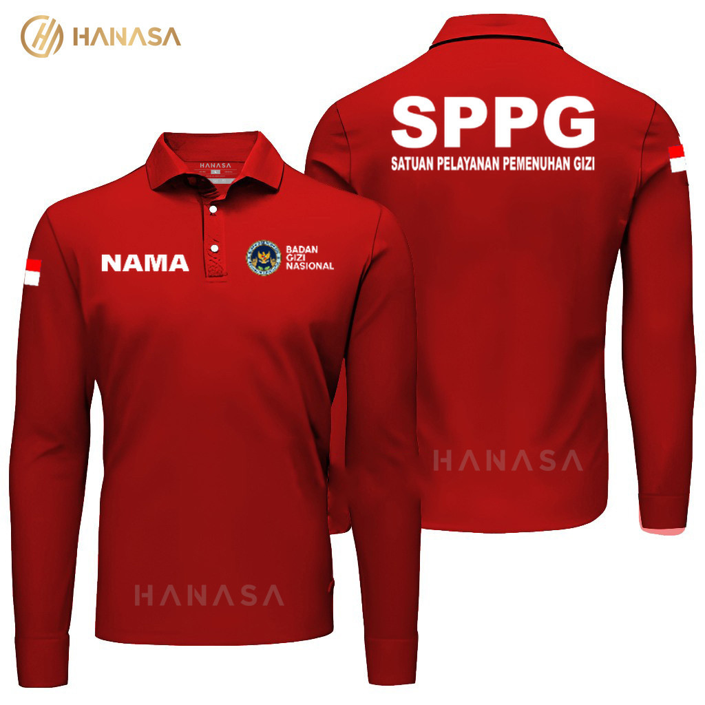DB SPPG BGN เสื้อโปโลแขนยาว National Nutrition Body | เสื้อโปโลชายหญิง | เสื้อคอปก