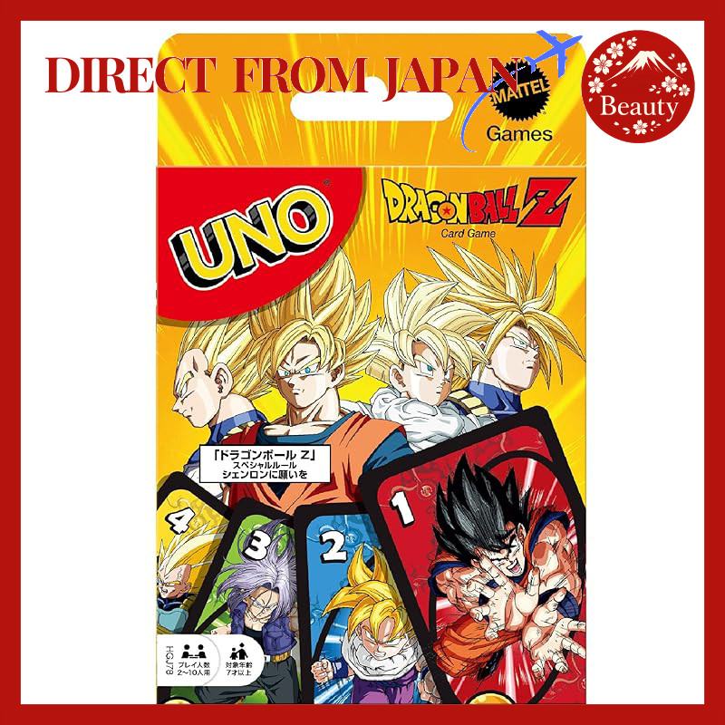 Mattel Game UNO Dragon Ball Z Card Game Party Game for 2 to 10 Players Ages 7 and Up HGJ78【Direct Fr