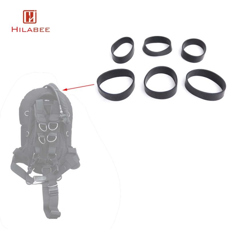 HILABEE ยาง Fixing Bnd, Portble ยางแหวนสําหรับกลางแจ้ง Bckpck Strp Wing Bck Pd Webbing เข็มขัด Scub 