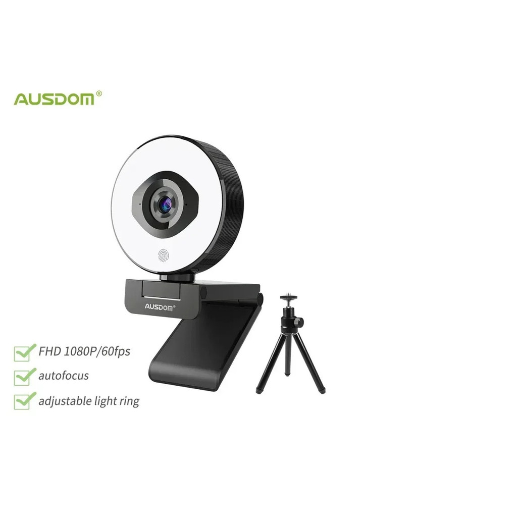 Hu-ausdom Af660 Fhd 1080p 60fps เว็บแคม Autofocus 75 องศา Stream Cam ปรับขวาฟรีขาตั้งกล้องสําหรับ Li