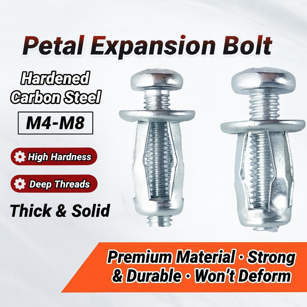 30pcsสกรูขยายตัวนอตกลีบดอกไม้แจ็คนัทพุกโคมไฟสำหรับผนังกลวงแผ่นโลหะบางยิปซั่มบอร์ดยานยนต์ติดตั้งป้ายท