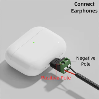 COPPERIX อะแดปเตอร์เทอร์มินัล USB C ถึง 2Pin, Type-C ถึง 2 ขา 5V Crimp Terminal Block, Professional ไม่สามารถถ่ายโอนข้อมูลชาร์จแปลงสีเขียวปลั๊กชาร์จแล็ปท็อปโทรศัพท์