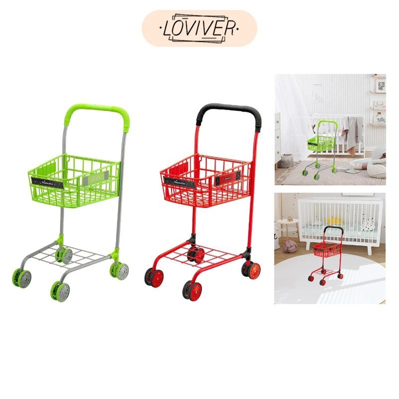 Mini Shopping Corcery Cart เด็กช้อปปิ้ง Reals Storage Tiny Utility Cart สําหรับเด็ก
