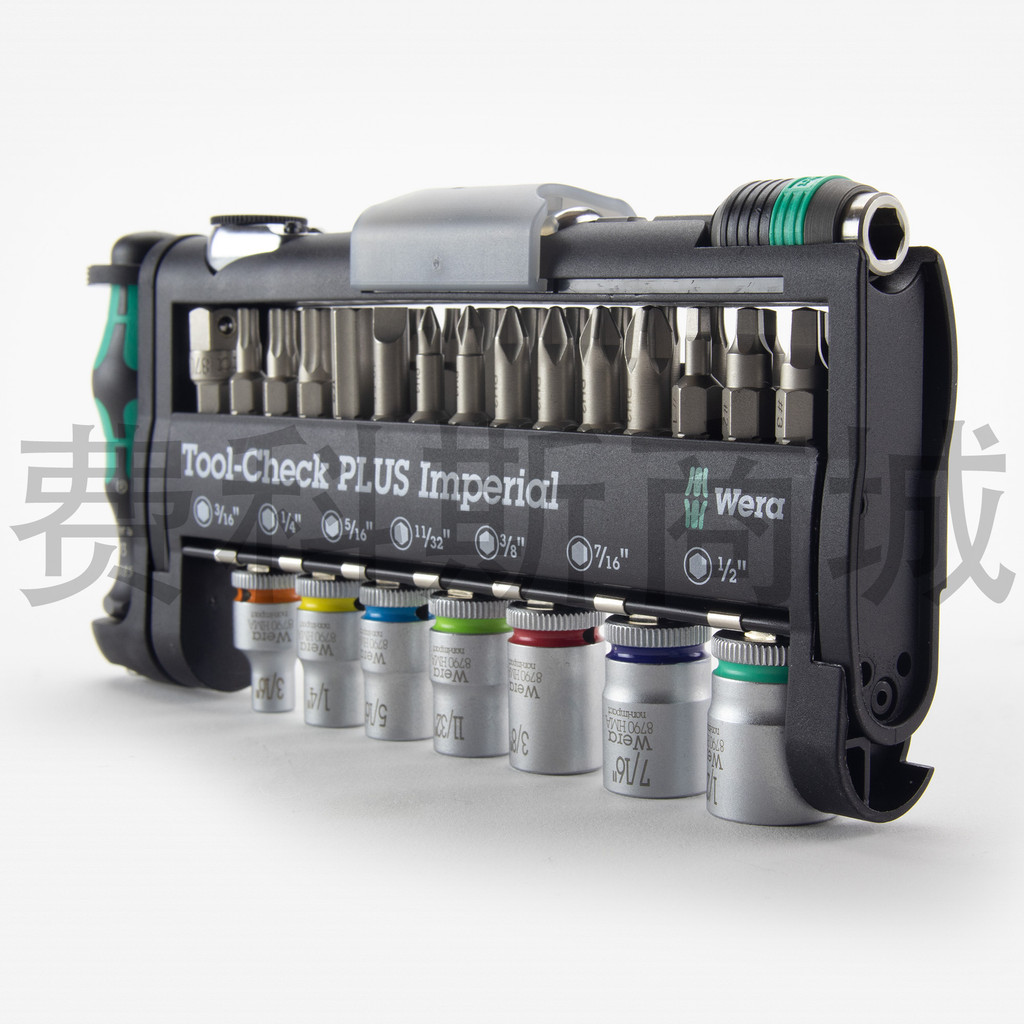 German Wera Tool-Check PLUS ชุดซ็อกเก็ตประแจวงล้อขนาดเล็ก นิ้ว