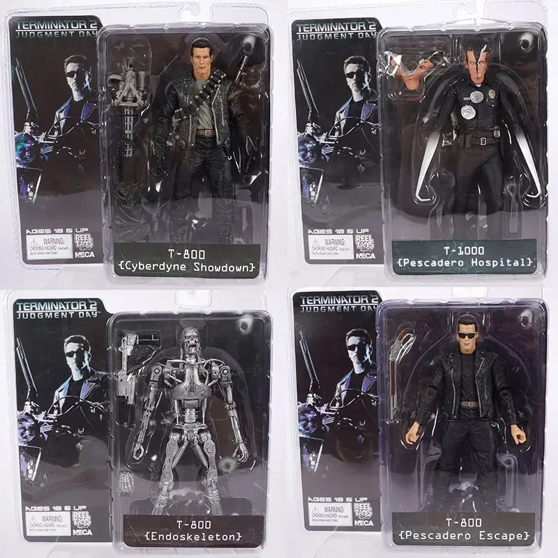 ภาพยนตร์ NECA Terminator Judging Day T-800 T-1000 Endoskeelton PVC Action Figure ของเล่นสะสม