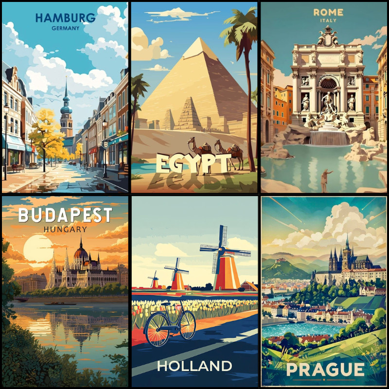 【Scenery Puzzle】ปริศนา 300 ~ 1,000 ชิ้น jigsaw puzzle ของเล่น เพื่อการศึกษา ปริศนาการ์ตูน ไม้ 615-8