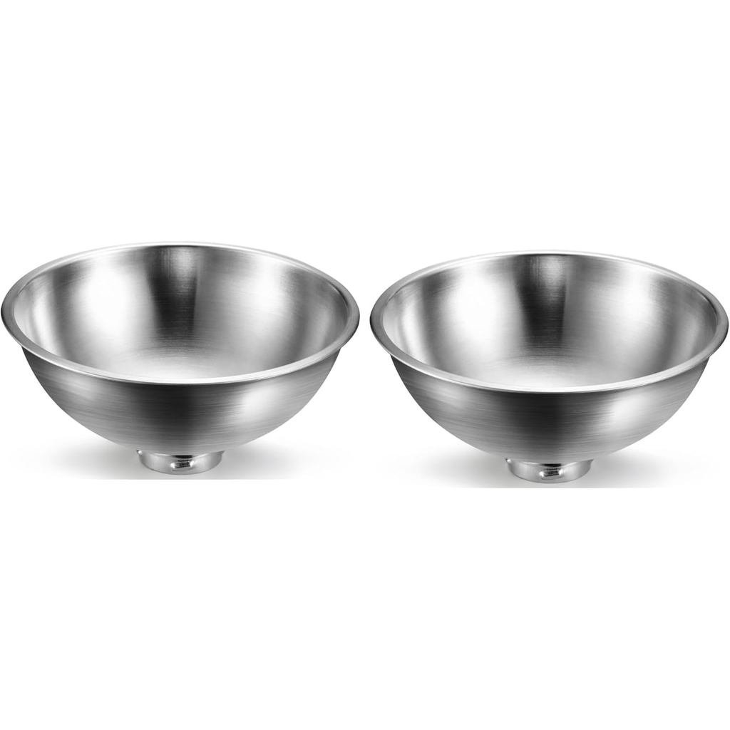 AYADA ชามอาหารยกสูง จานสแตนเลส สําหรับน้ําอาหาร (เปลี่ยน (2-Pack))