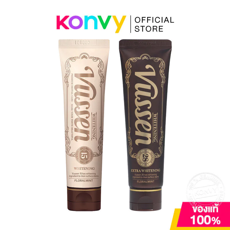 [ยาสีฟันเกาหลีพรีเมี่ยม] Vussen Toothpaste วูสเซน ยาสีฟัน 80g (Whitening/Extra Whitening)