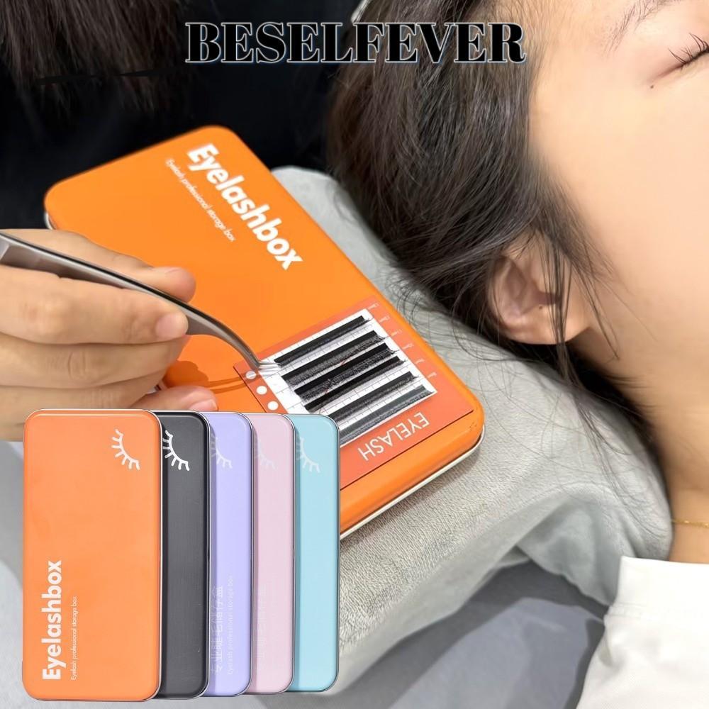 BESELFEVER กล่องเก็บแม่เหล็กสําหรับขนตาประหยัดพื้นที่ Professional Eyelash Extension เครื่องมือแบบพกพาพร้อมจอแสดงผล Palette ถาดขนตาเครื่องมือแต่งหน้า