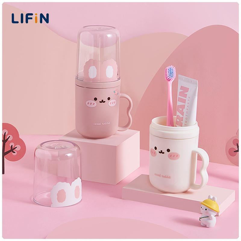 Lifin Mart ถ้วยใส่แปรงสีฟันในครัวเรือนลายการ์ตูนสำหรับเด็ก