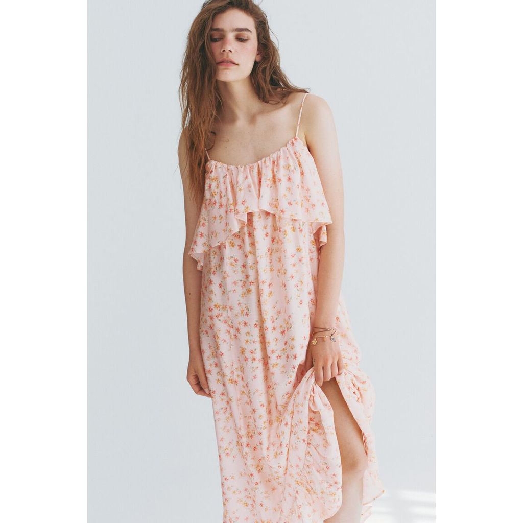 H&M(เอชแอนด์เอ็ม) เดรสทรงเอแต่งขอบระบาย ผู้หญิง 1338234_2