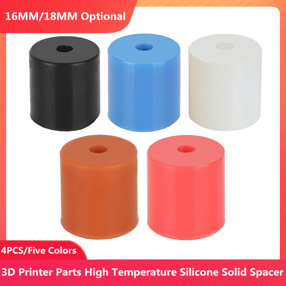 4PCS 16/18MM อุณหภูมิสูงซิลิโคน Solid Spacer เตียงร้อน Leveling คอลัมน์ความสูงสําหรับ CR-10 CR10S Pr