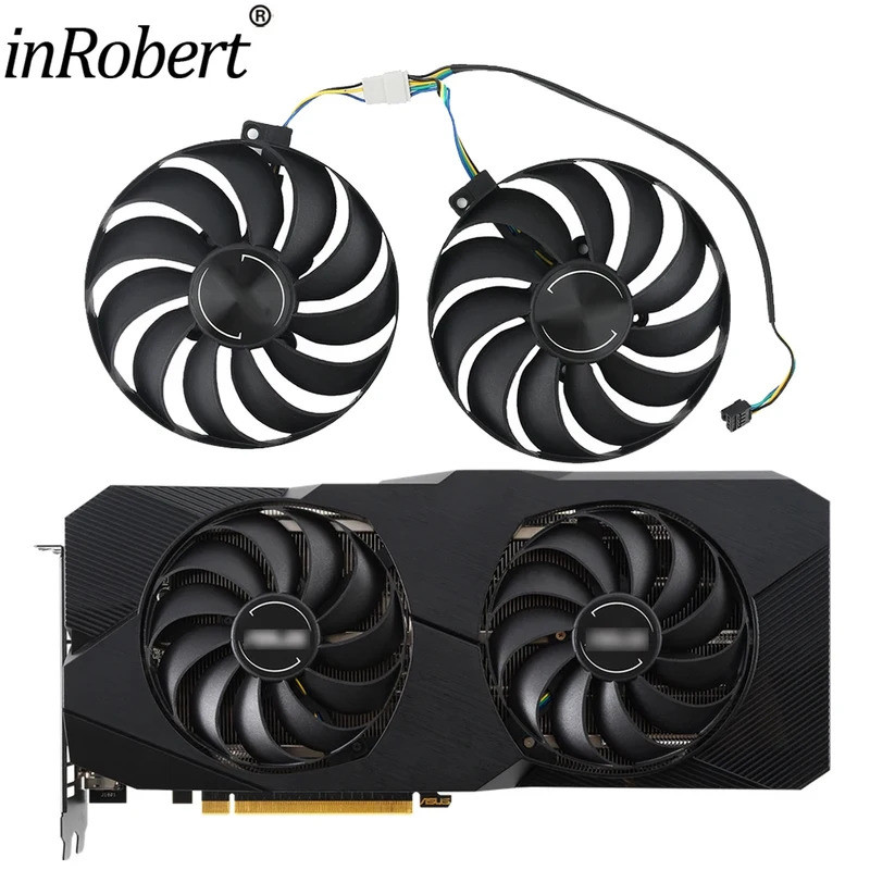 *95มม. ที129215SU RX5600 RX5700 พัดลมการ์ดกราฟิกสําหรับ ASUS RX 5600 5700 XT DUAL EVO การ์ด-