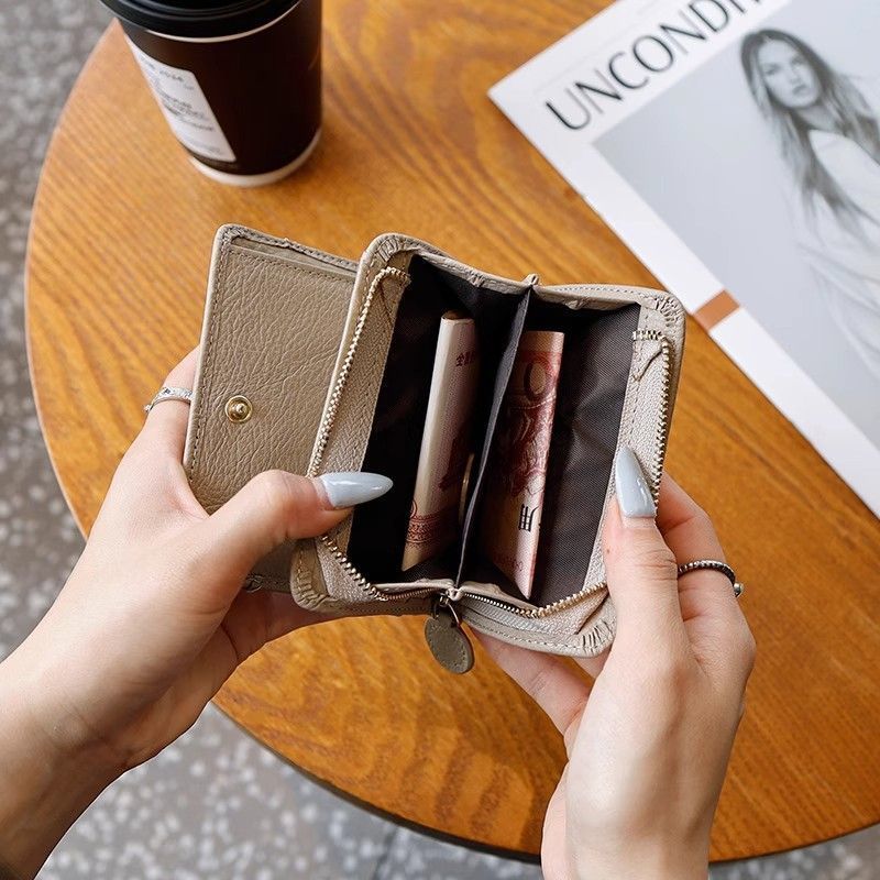 Niche Simple Wallet Ladies Short Style 2026 Fashion Coin Purse Multi-card Slot Large Capacity Two-fo
