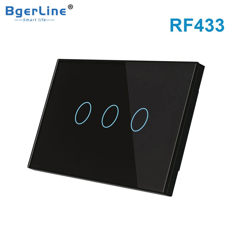 RF433 433MHz US รีโมทคอนโทรลไร้สาย RF รีโมทคอนโทรลโมดูลเครื่องส่งสัญญาณสนับสนุนสําหรับผนัง RF433 สวิ