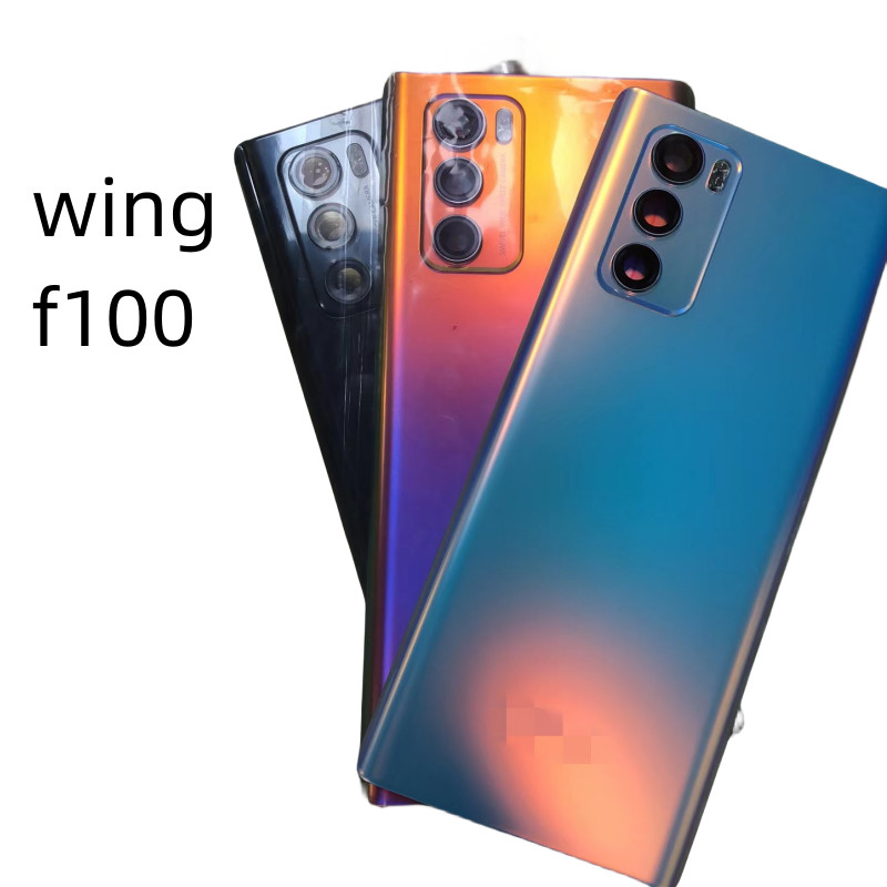 เหมาะสําหรับ LG WING ฝาหลัง Glass wing 5G ฝาครอบแบตเตอรี่ F100 หมุนหน้าจอคู่กระจกกลับกรณี Shell