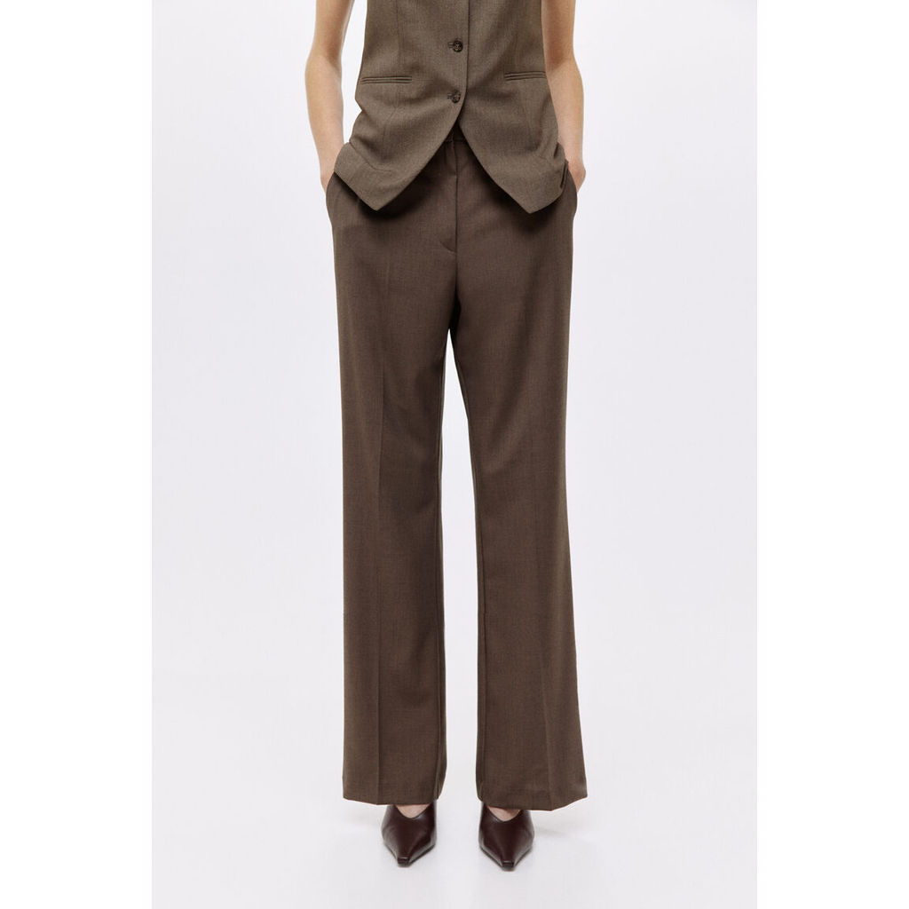 H&M(เอชแอนด์เอ็ม) กางเกงขายาวทรงตรงมีรอยพับตรงขา Women Straight crease-leg trousers 1293556_4