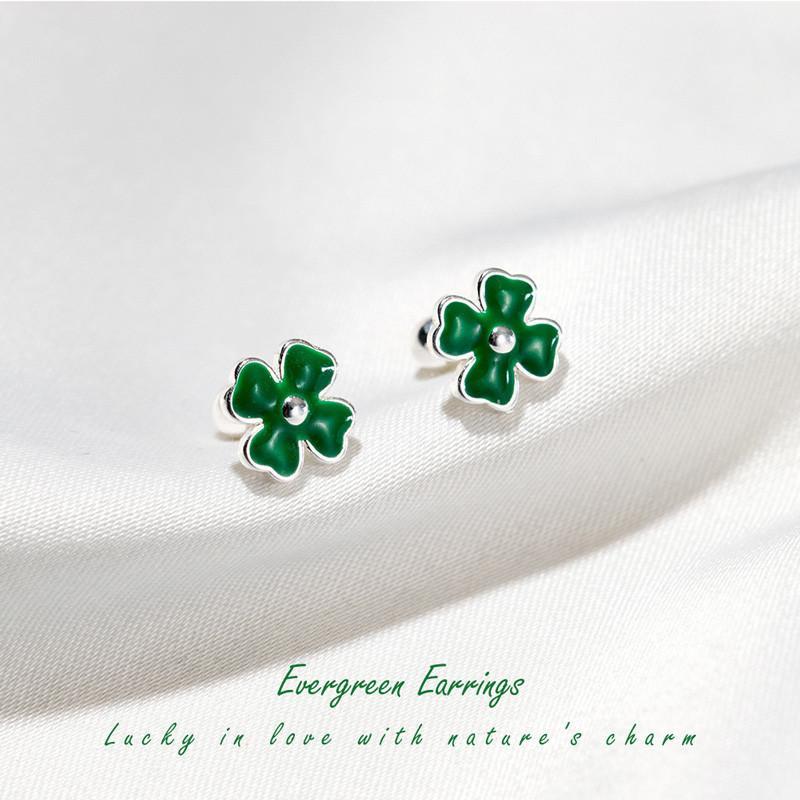 Evergreen Earrings ต่างหูเงินแท้ S925 [MERCELO]