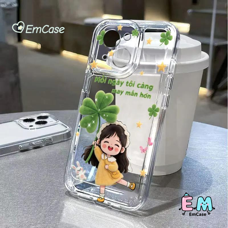 SAMSUNG สําหรับSamsung Four Leaf Clover Lucky Girl Wishes A17 A11 A07 A16 A21S A03S A05S A10S A06 A0