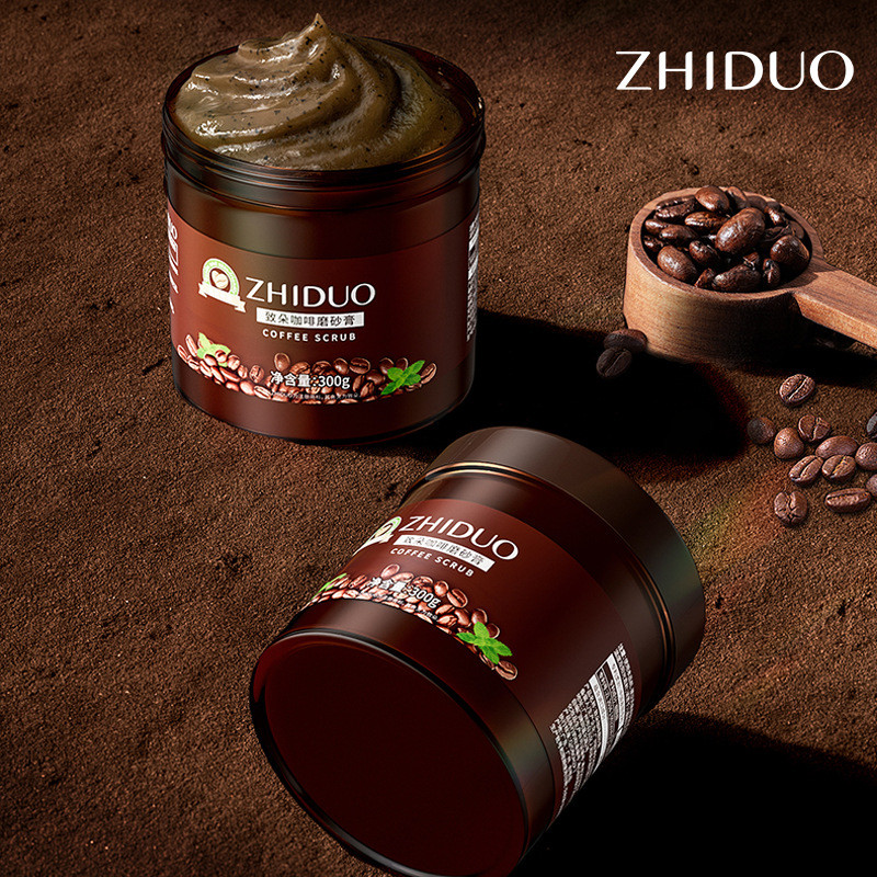 Zhiduo สครับกาแฟ 300g ผิวเรียบเนียนทําความสะอาดอย่างอ่อนโยนมือและเท้าหนังกําพร้าขายตรงสามารถ