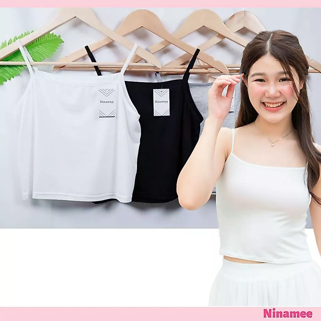 🍒Ninamee S M L XL เสื้อซับในครึ่งตัวคุณภาพดี สัมผัสนุ่ม ใส่ไม่ร้อน ใครชอบใส่เสื้อซับแบบสบายแนะนำจ้า เสื้อทับใน#NN26
