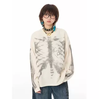 SUIKONE ซุยโคเนะ ใหม่เสื้อยืดแขนยาวดีไซน์แบรนด์อินเทรนด์สไตล์อเมริกันคุณภาพสูง ไม่จํากัดเพศ