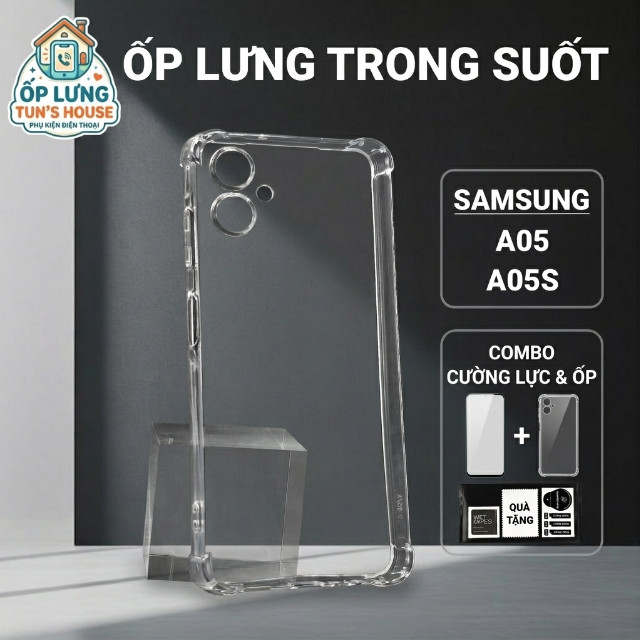 เคส Samsung A05, A05s เคส Tun House แบบใส | เคสโทรศัพท์แบบยืดหยุ่น SS galaxy ปกป้องกล้องโทรศัพท์ Sam