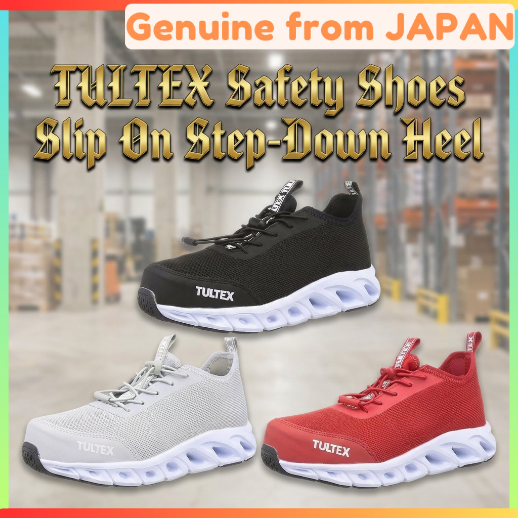 TULTEX Safety Shoes Slip On Step-Down Heel Lightweight Breathable Mesh Work Shoes Men Women AZ51667