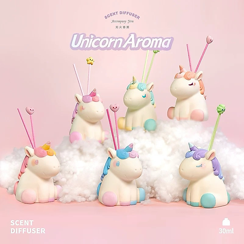 💥สินค้าพร้อมส่ง💥 กล่องสุ่ม Unicorn Aroma Scent Diffuser (ยูนิคอร์นก้านน้ำหอม)